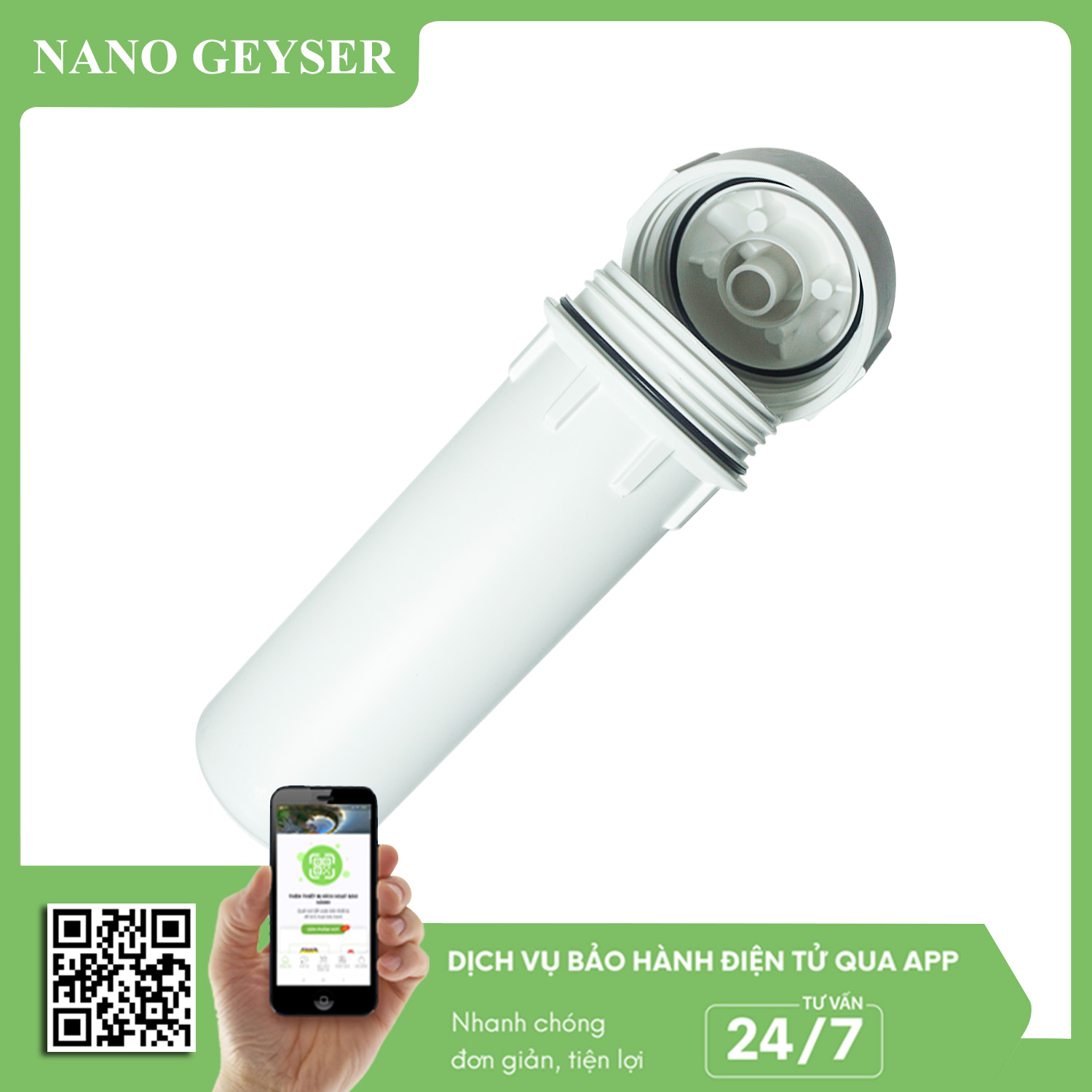 Cốc lọc 10 inch trắng 2 gioăng (Zen 13)