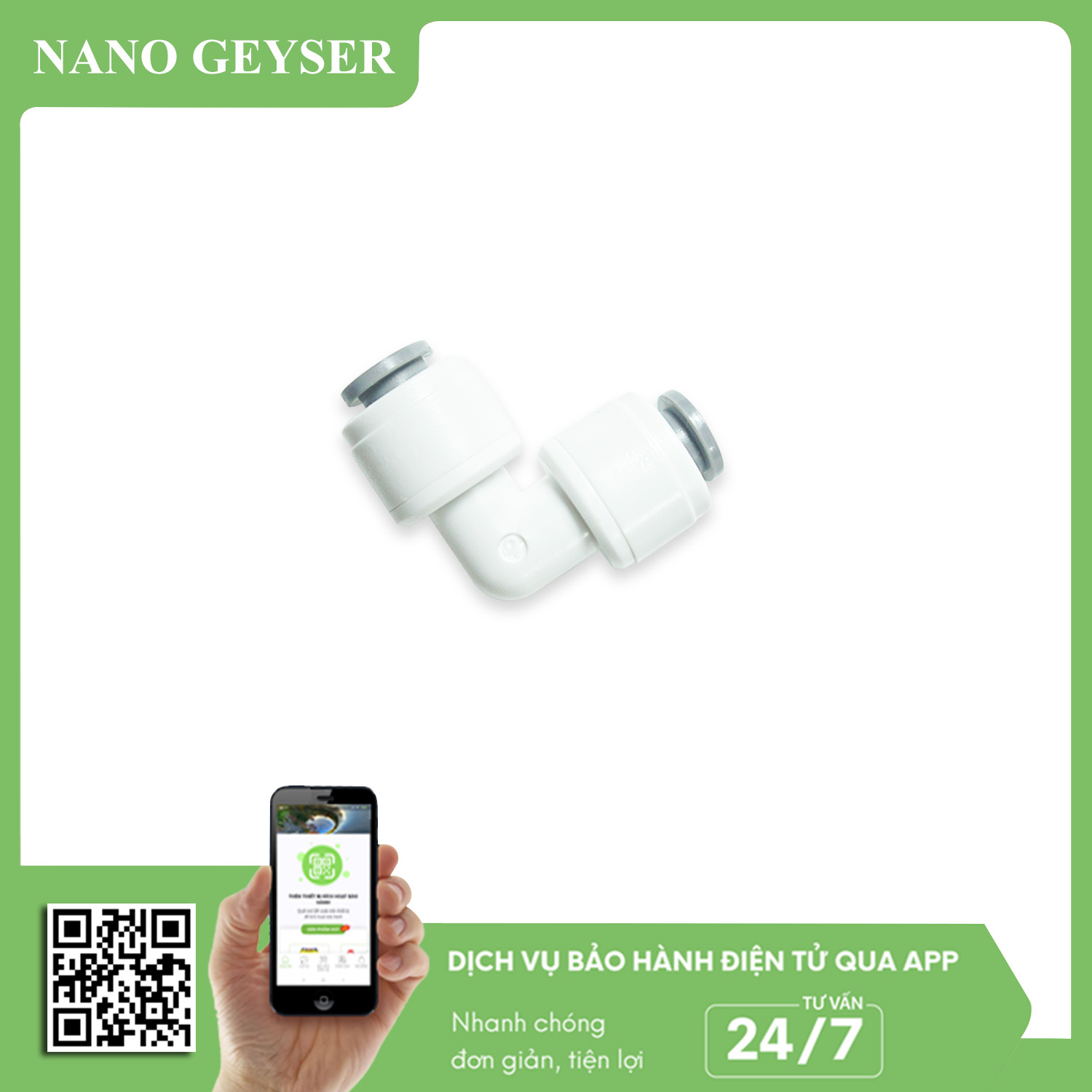 Cút góc cắm nhanh phi 6 - 6