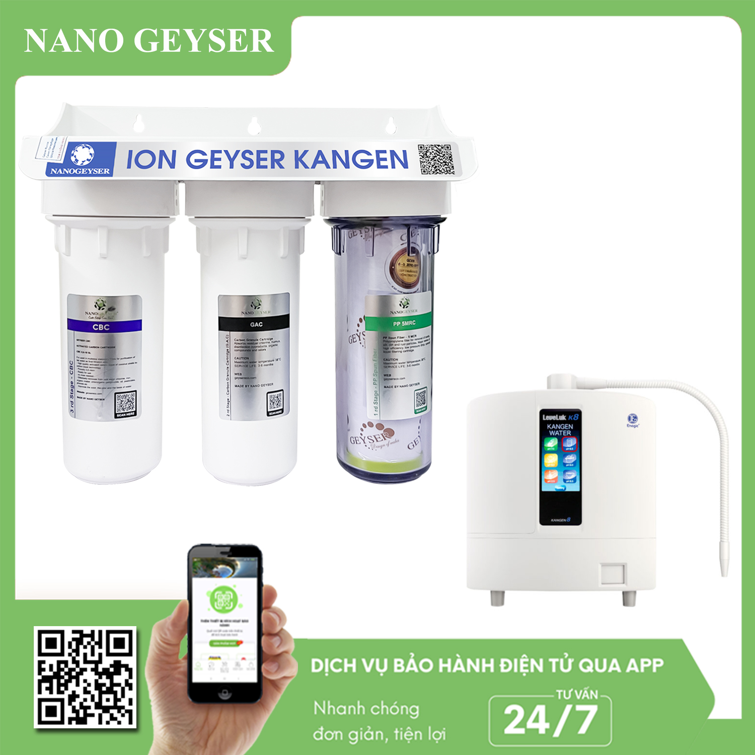 Ion Geyser Kangen - ECO3(5mcr,UDF,CBC)