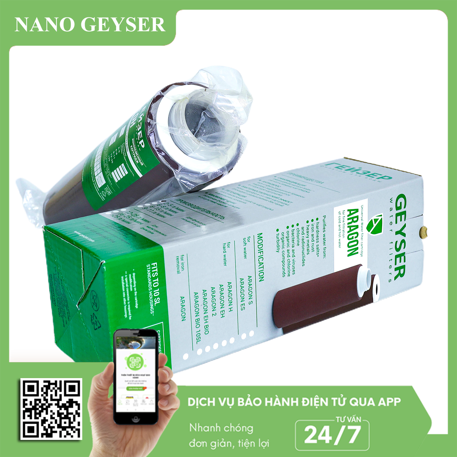 Lõi Aragon Nano Geyser