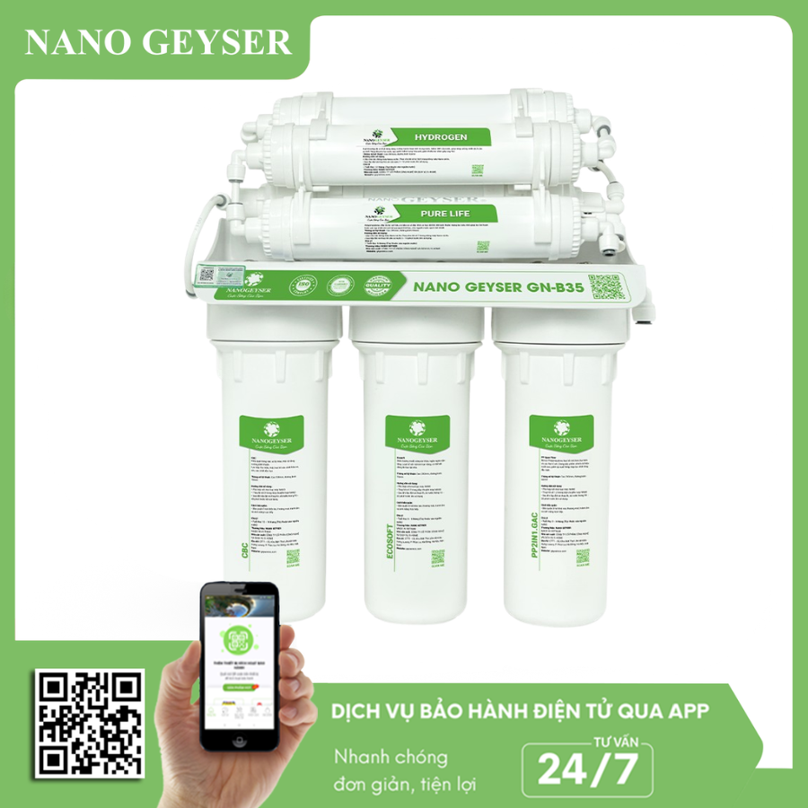 Máy lọc nước Nano Geyser GN-B35 8 cấp lọc