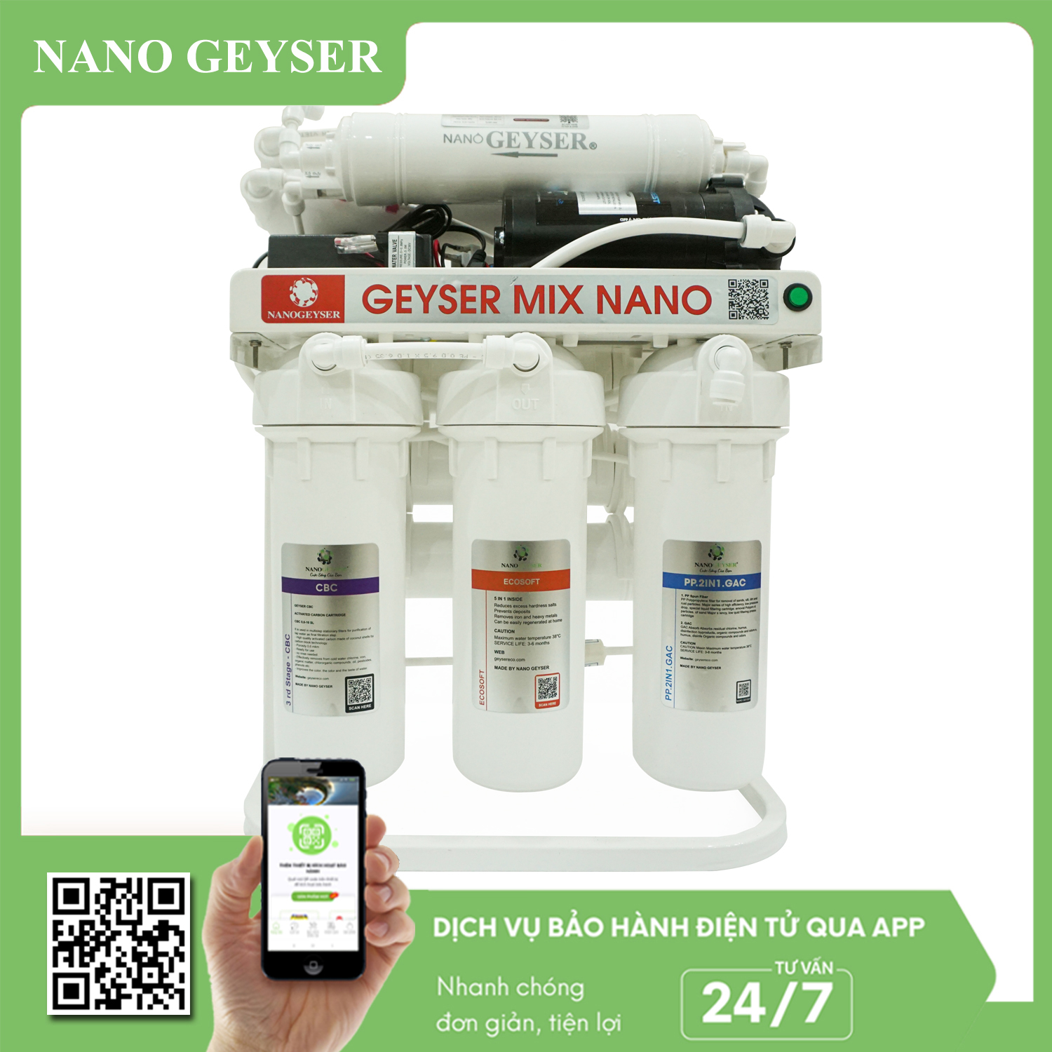Máy lọc nước Nano Geyser Mix Nano 400G