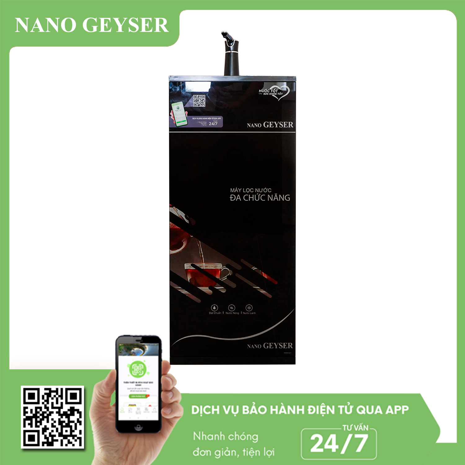 Máy lọc nước Nóng Lạnh Nguội Nano GC PRO X PLUS (Bộ lọc Mix PRO)