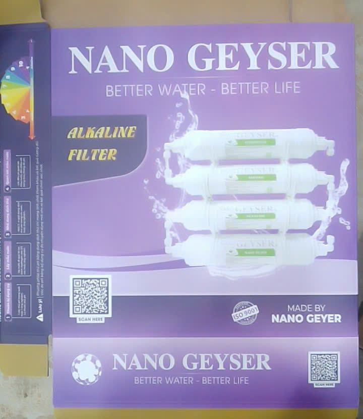 Vỏ hộp catton bộ lọc tạo kiềm Nano geyser KT36.2x8.2x36.8 (Vỏ alkaline Filter)